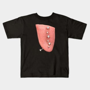 Pierced Tongue Kids T-Shirt